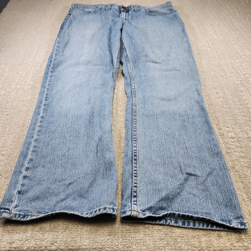 Vintage Low Rise Bootcut Jeans Men 38x30 Route 66 Y2K Denim Relaxed Cowboy Rodeo